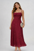 Vestido Midi Burgundy Elegante que Enamora
