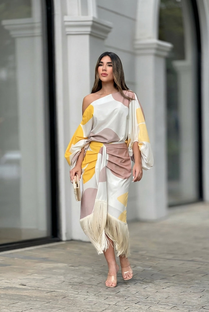 Cleo - Conjunto dos piezas con flecos que roba miradas