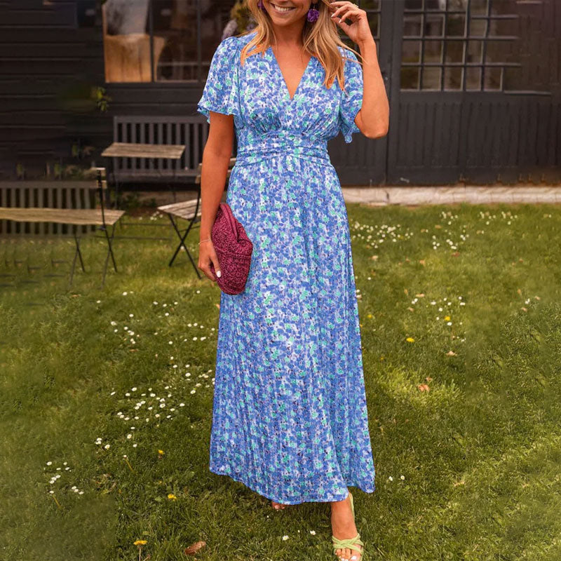 Bonito vestido vintage con estampado floral