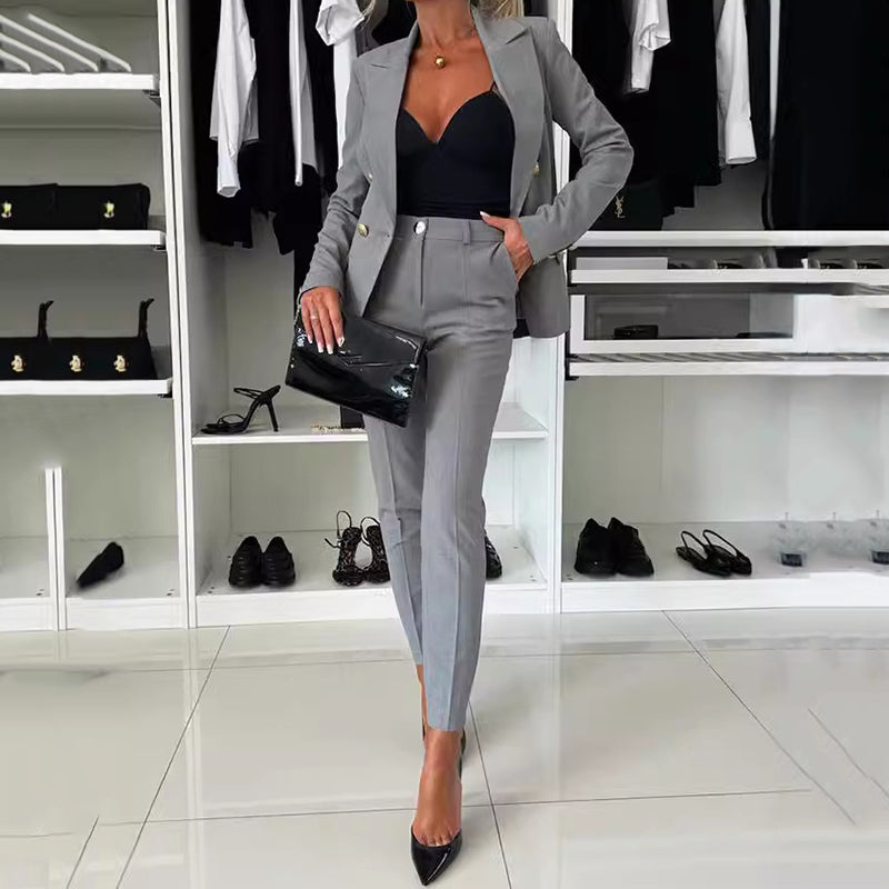 Conjunto de chaqueta y pantalón de mujer