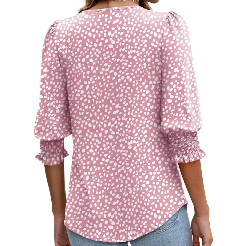 Camiseta de manga larga con estampado de  para mujer