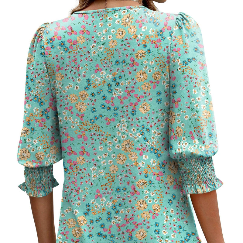 Camiseta de manga larga con estampado de  para mujer